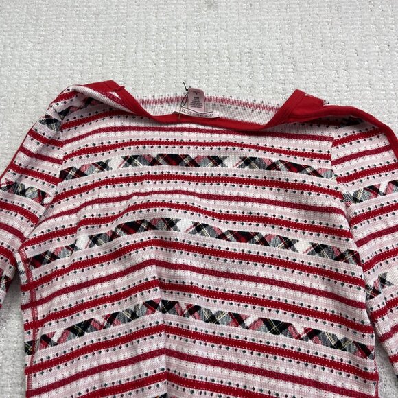 NWT Victoria's Secret Women Sleepwear Plaid Red V Neck Long Sleeve Pajama Top M - Picture 11 of 11